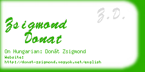 zsigmond donat business card