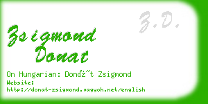 zsigmond donat business card
